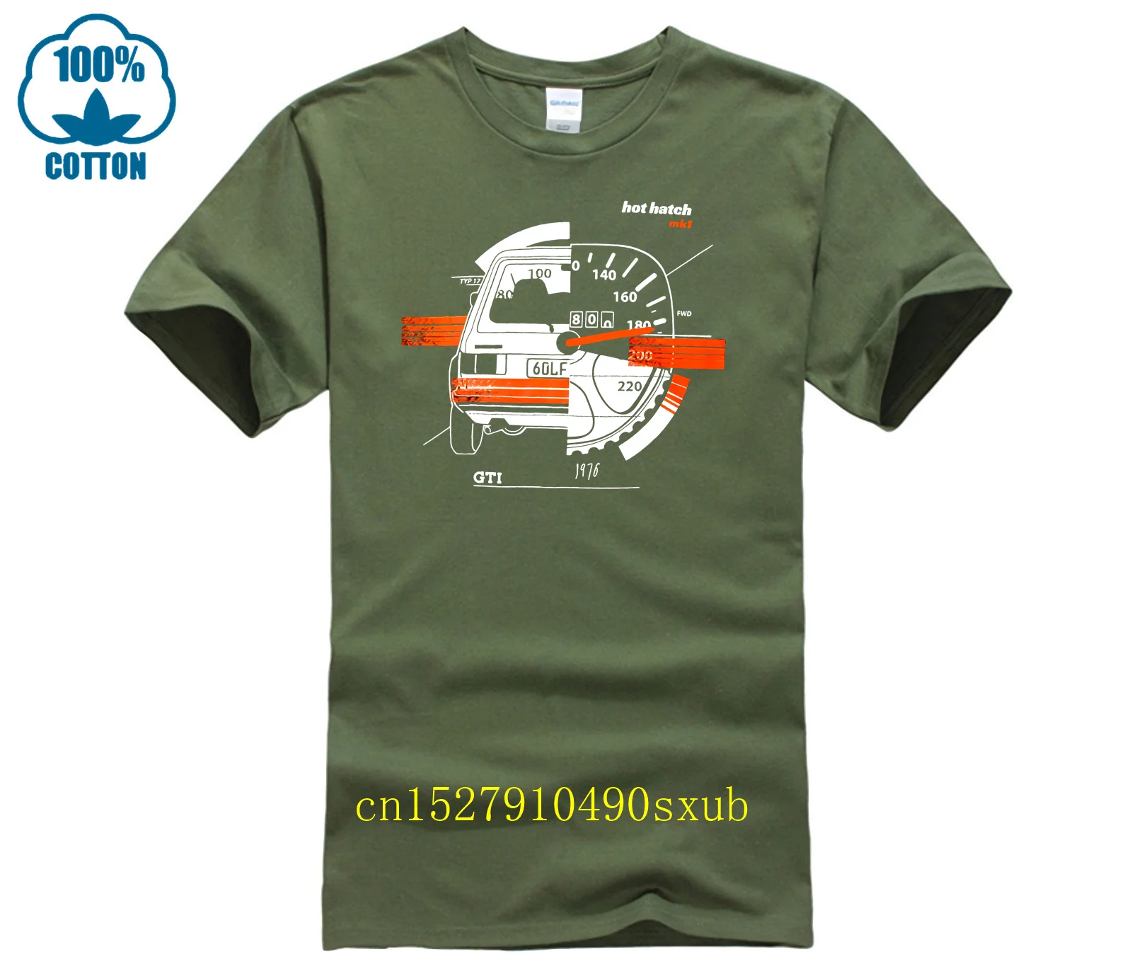 Hot Hatch Tee t shirt for Golf Mk1 GTI fans