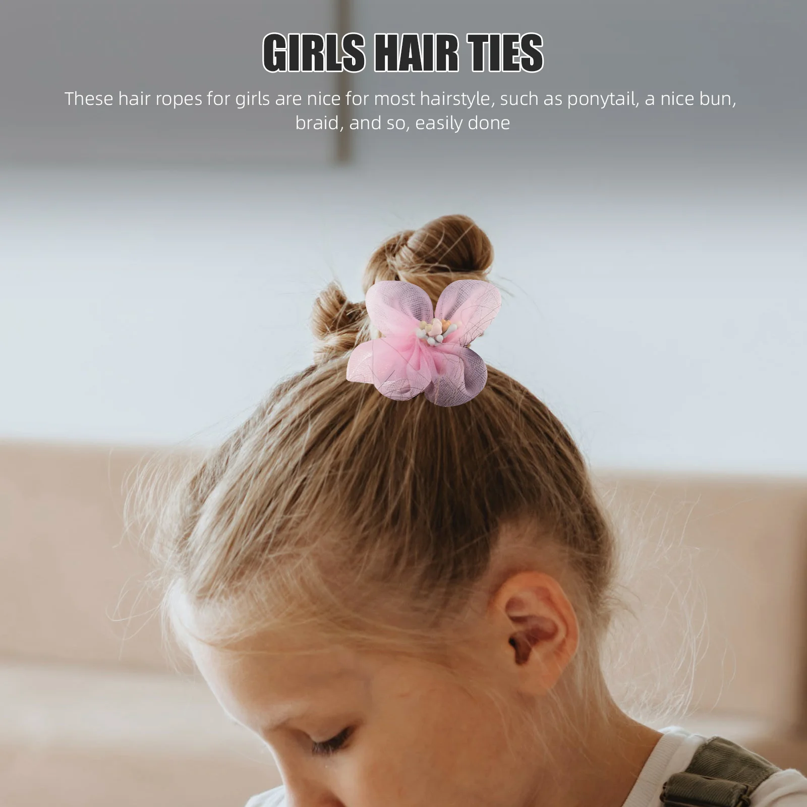 

10pcs Ties Cute Flower Elastic Bands For Little Accessories Hair Ties Flower Hair Bands