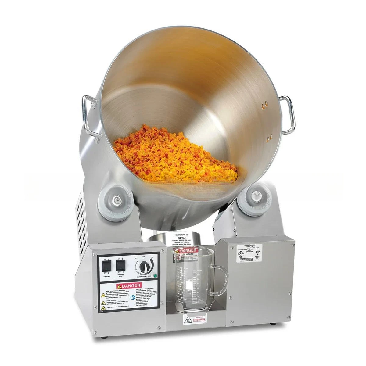 Stainless steel semi-automatic powder wrapping machine, American spherical popcorn mixer, food wrapping sugar machine