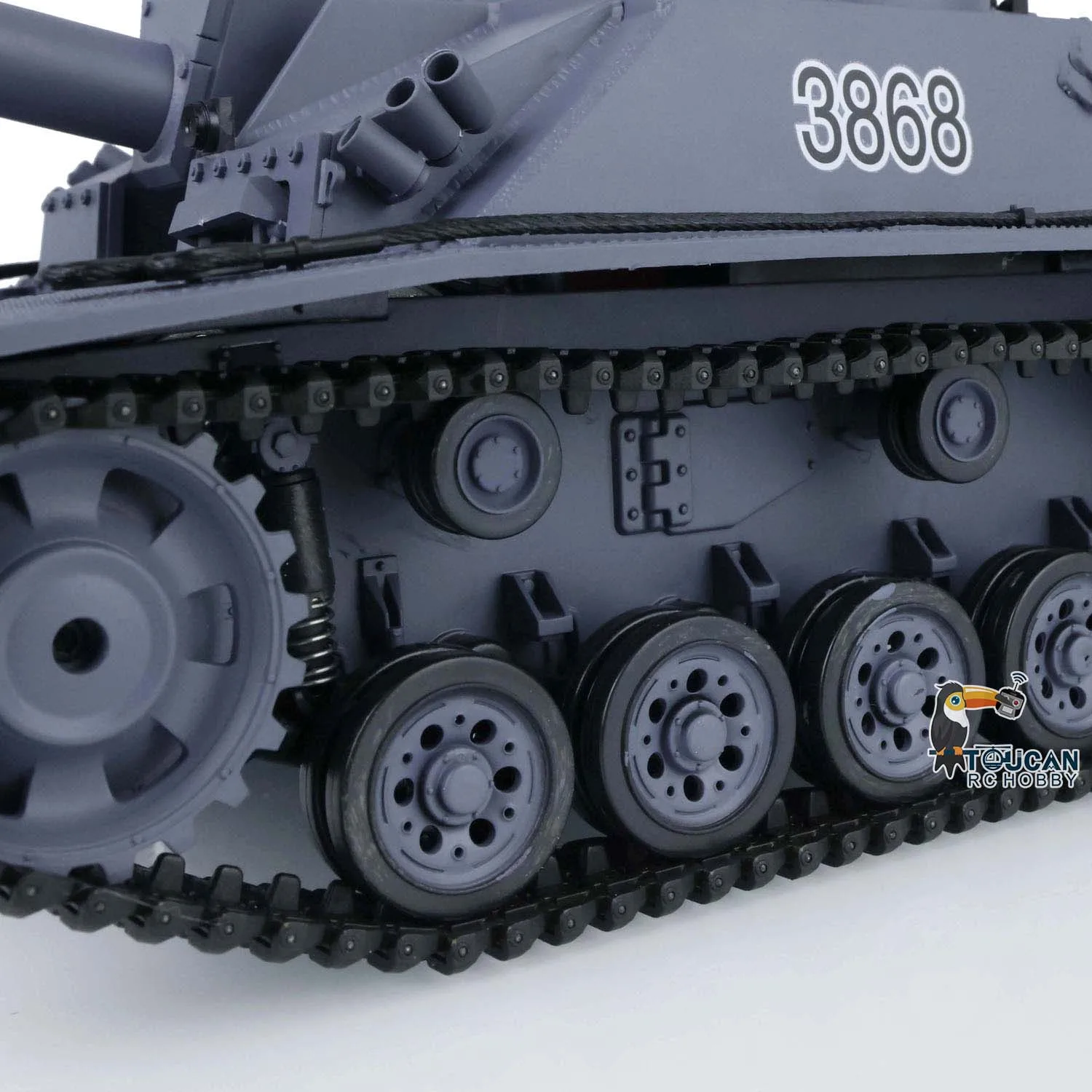 1/16 Scale 2.4G Heng Long 7.0 Plastic Stug III RTR RC Tank Model BB Shooting  Toys for Boys 3868 TH17419-SMT5