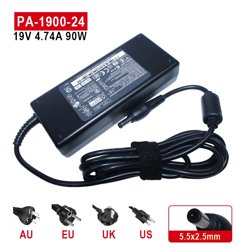 

19V 4.74A 90W AC Laptop Power Adapter Charger For Toshiba PA-1900-24 Satellite A300 M305 L305 L300D