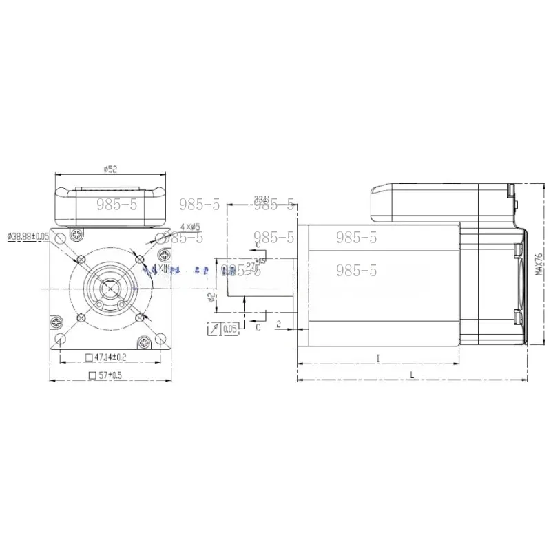 57mm Integrated Servo Motor ISV57T 09 13 18V36T-01-1000 Low Voltage DC 18V