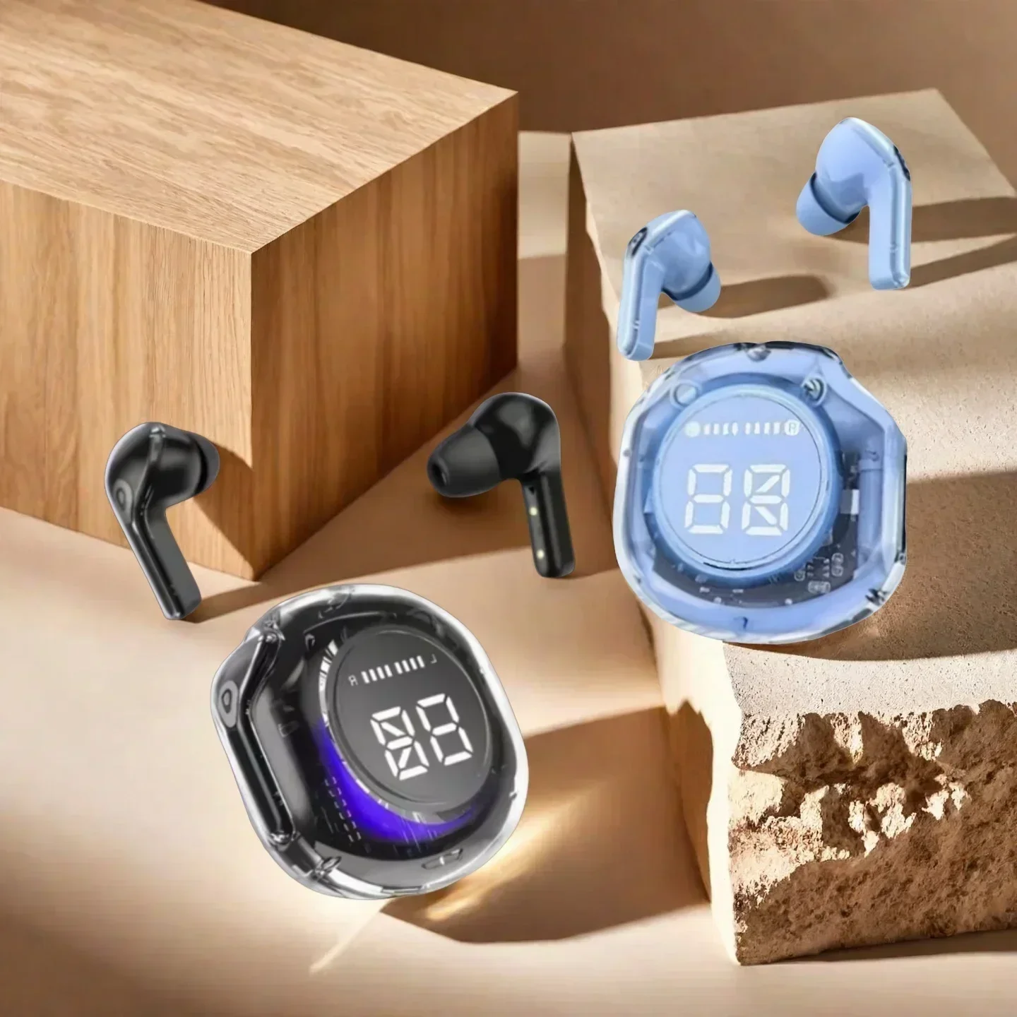 T8 TWS سماعة رأس لاسلكية سماعة رأس بخاصية البلوتوث سماعة ألعاب رياضية للحد من الضوضاء سدادة أذن باس تعمل باللمس لجميع الهواتف الذكية #1