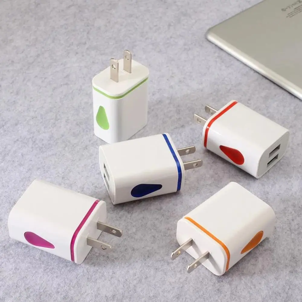 

USB Ports Wall Charger Drops of Water Led Light Fast Charging Mobile Phone Charger Head Charger Head USB Charger US/EU Plug