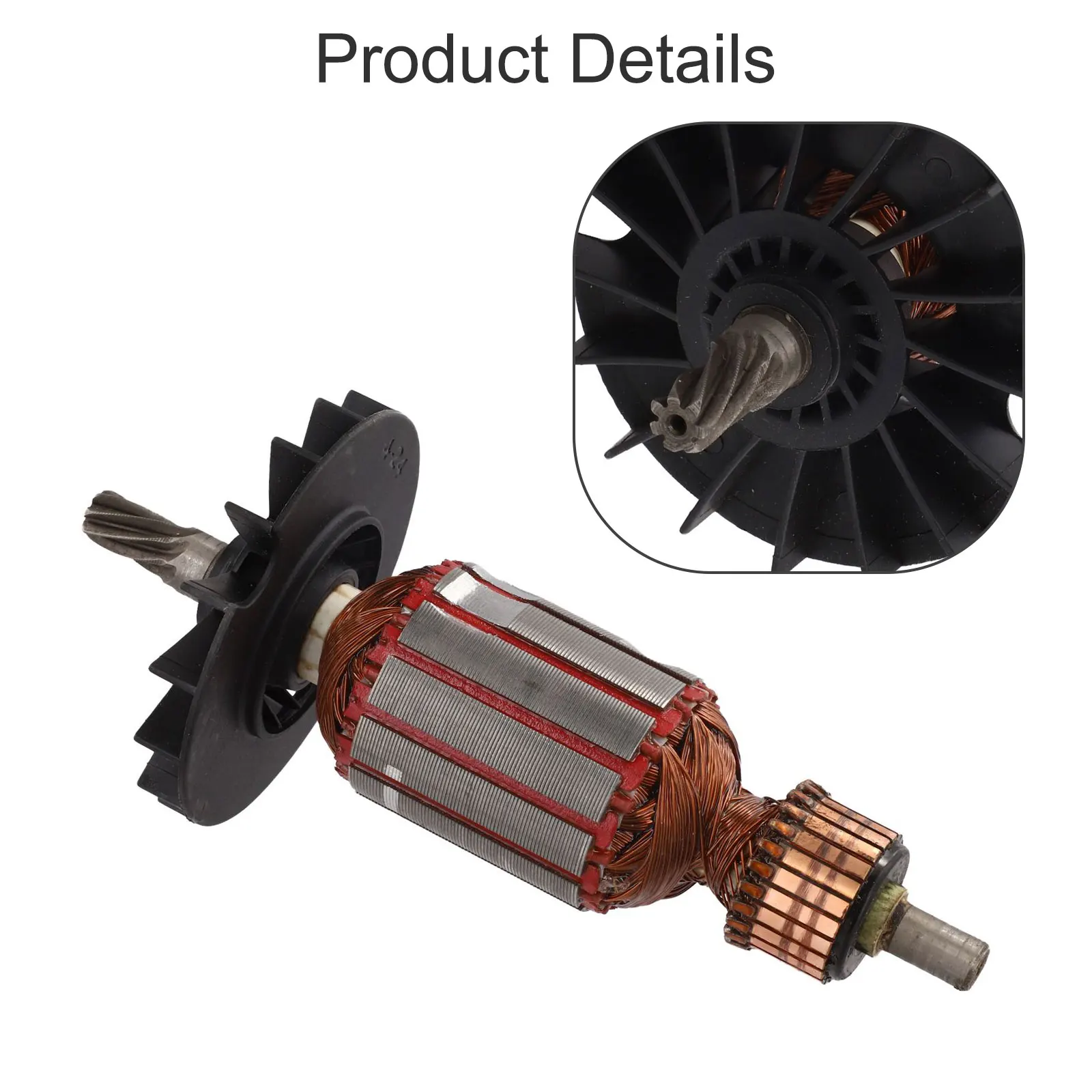 Anchor Armature Rotor Anchor Replacement Accessories Rotary Hammer GBH2-28 DFV 7 Teeth Electric Hammer Practical