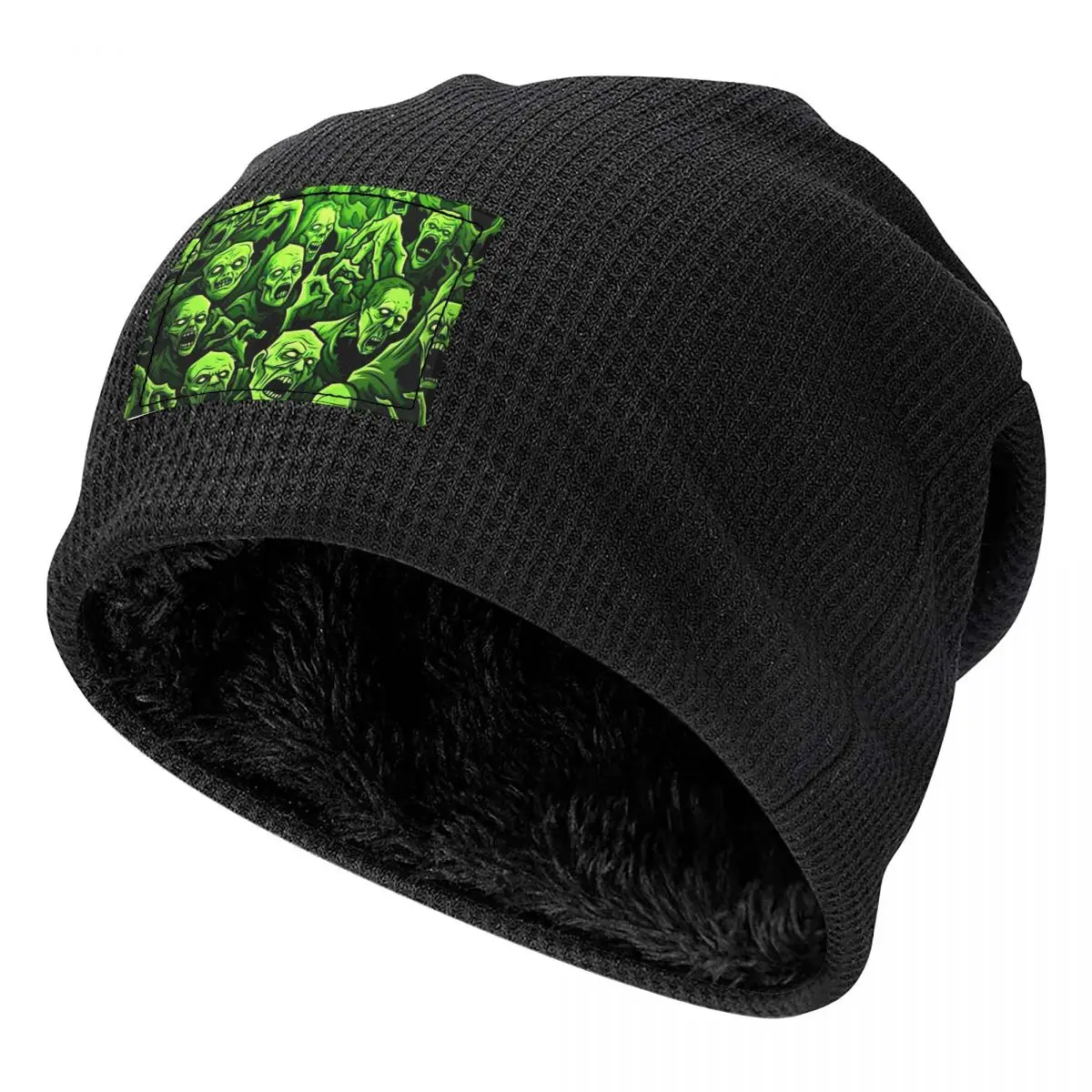 Ghost Skull Print Luminous Horror Night Hallowee Beanies Caps Fleece-Lined Bonnet Hat Warm Fashion Autumn Winter  Skullies Hats