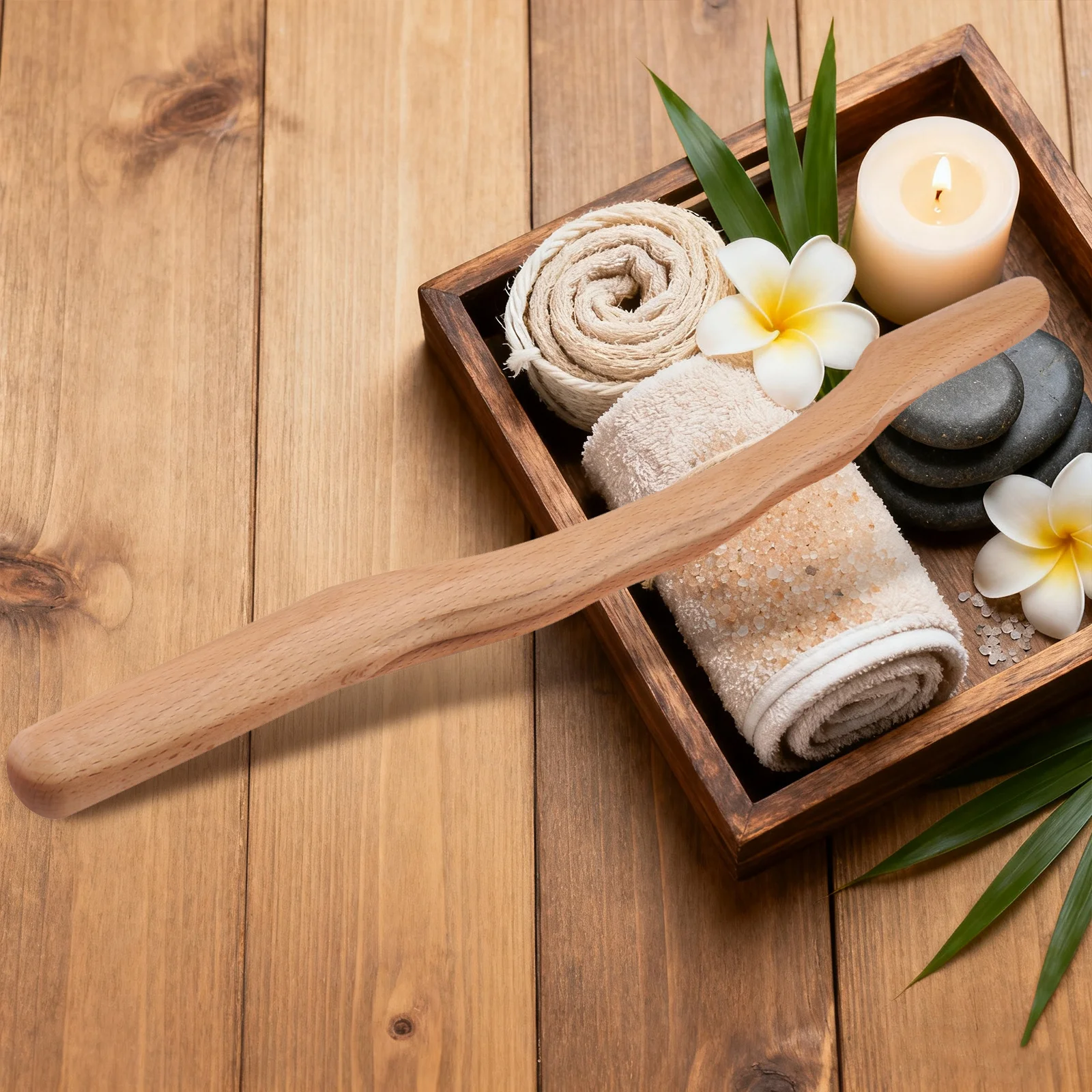 Barras de masaje de madera de primera calidad, palo de madera Guasha para raspar el cuerpo, masaje de pies, espalda, hombros, cuello, belleza portátil, 4 Uds.