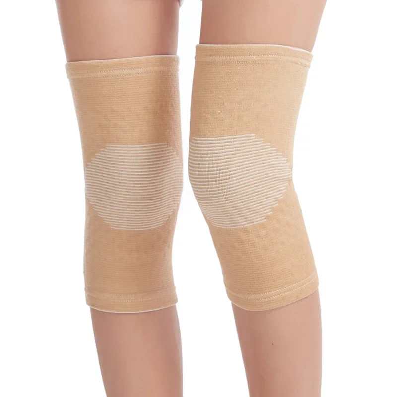 1 Paar Knieschoner Sport Bambuskohle Elastische Kniescheiben-Kompressionsstütze Knieschützer Beinwärmer Schmerzlinderung – Detail 5