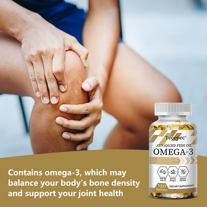 Triple Strength Omega-3 Fish Oil with EPA and DHA To Support Heart, Brain, Skin, Eye, and Joint Health, 120 Softgels