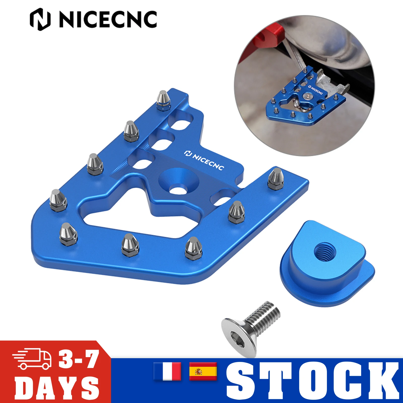 NICECNC Brake Pedal Step Plate Tip Extender For Yamaha RAPTOR 700 700R YFM700 2016-2023 700R SPECIAL EDITION ATV Accessories