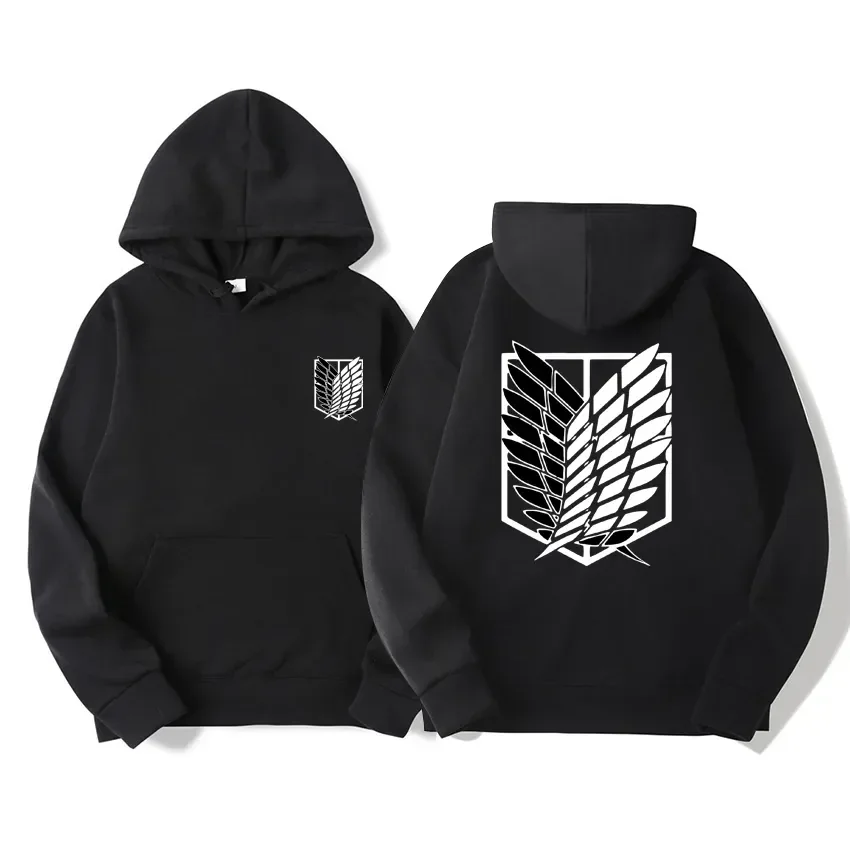 2024 Männer und Frauen Attack Titan Hoodies, Harajuku-Sweatshirts, Pullover-Streetwear, Anime-Kostüme, Shingeki no Kyojin