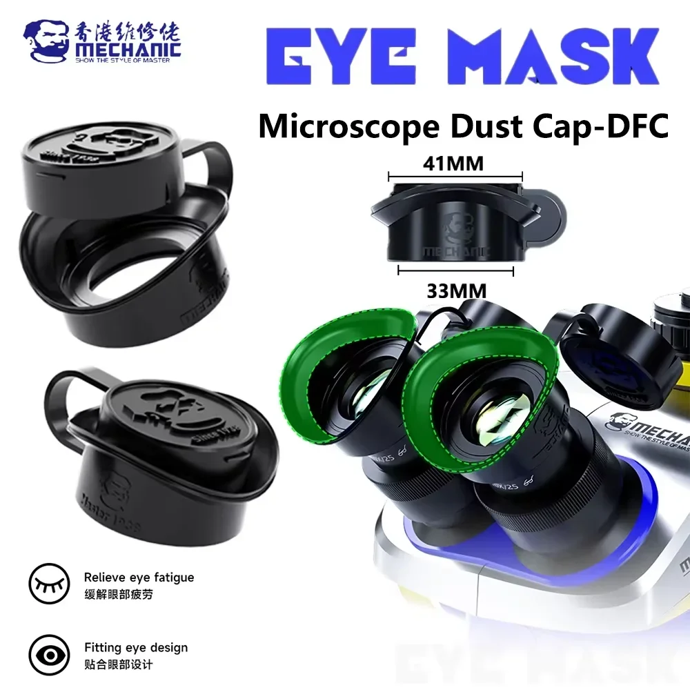 MECHANIC DFC Microscope Dust Cap/eye Mask Soft Silicone Material, Dust and Fume Proof for Stereo Microscope Eyepiece Lens Tools