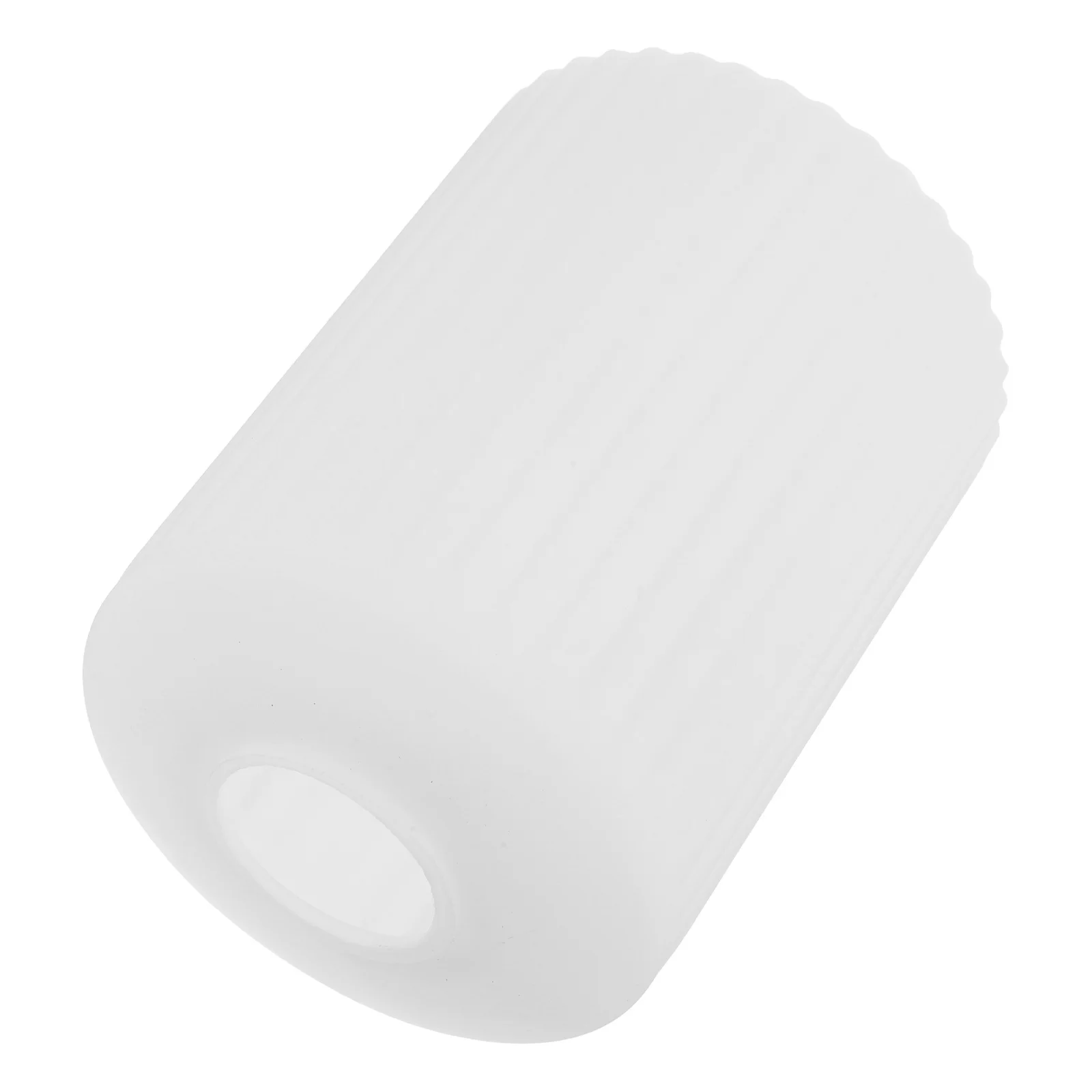 

Цилиндрический стеклянный абажур в молочно-белую полоску, современный светильник для гостиной, спальни, домашнего офиса, замена декора отеля