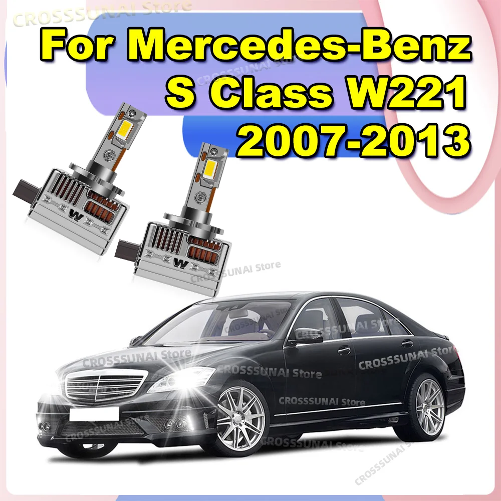

Светодиодные лампы для фар Canbus 6000K 50000LM, ксеноновые замены для Mercedes Benz S Class W221 2007 2008 2009 2010 2011 2012 2013