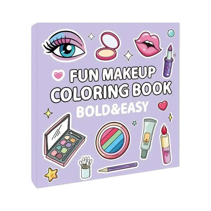 

Cosmetics Coloring Book Makeup Easy Color Book 40 Sheets Coloring Pages With Easy Large Print Home School Accessories For Teens