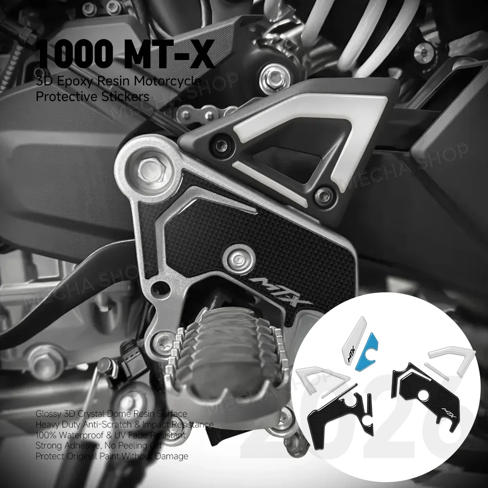 

For CFMoto 1000 MT-X 2026 Heel Protector Stickers 3D Decal Kit