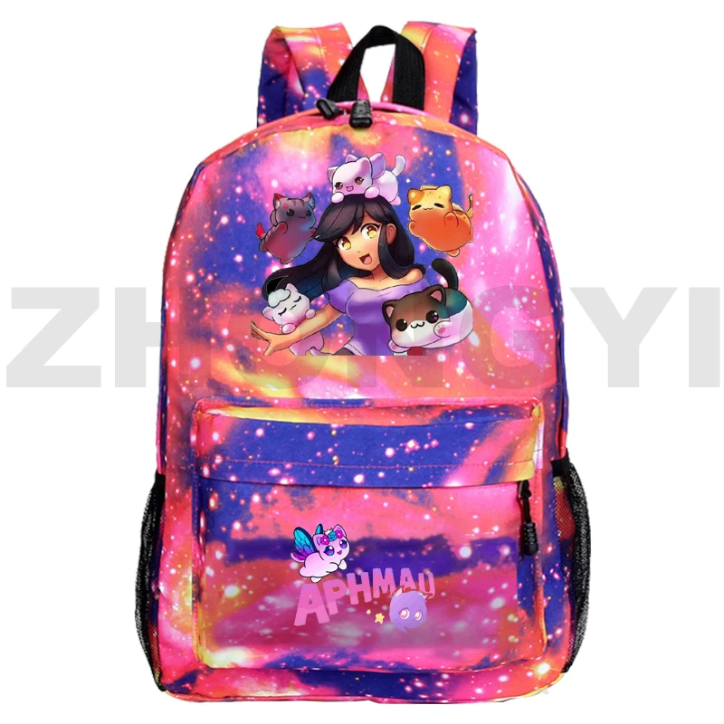 Anime Aphmau Backpack As A Cat Back Pack Laptop Rucksack Travel School Bags For Teenage Girls Bookbag Harajuku Cartoon Knapsack