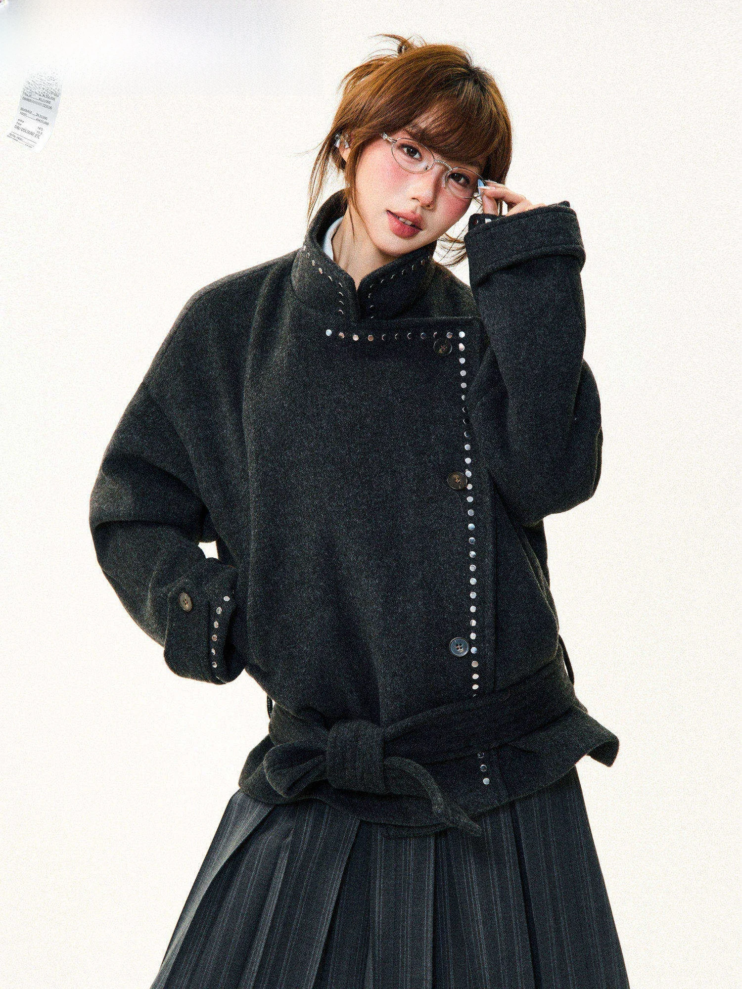 

Женское шерстяное пальто Young Stage American Style, утепленное, свободного кроя, средней длины, винтажное, для повседневной носки, из смесовой ткани (полиэстер, вискоза)