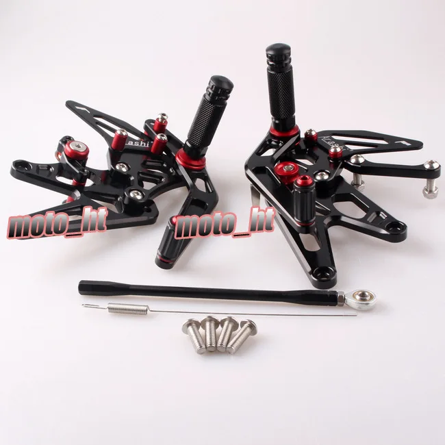 CNC Aluminum Motorcycle Rearset Rear set Foot pegs Footrest Footpegs For Yamaha YZF R1 2004 2005 2006