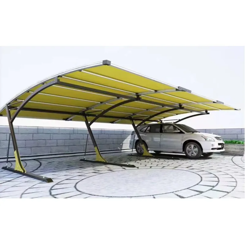 

Wind Resistant Waterproof Portable Solar Aluminum Steel Carport Roof Structure Car Parking Shed Tent Heavy Duty UV Protection