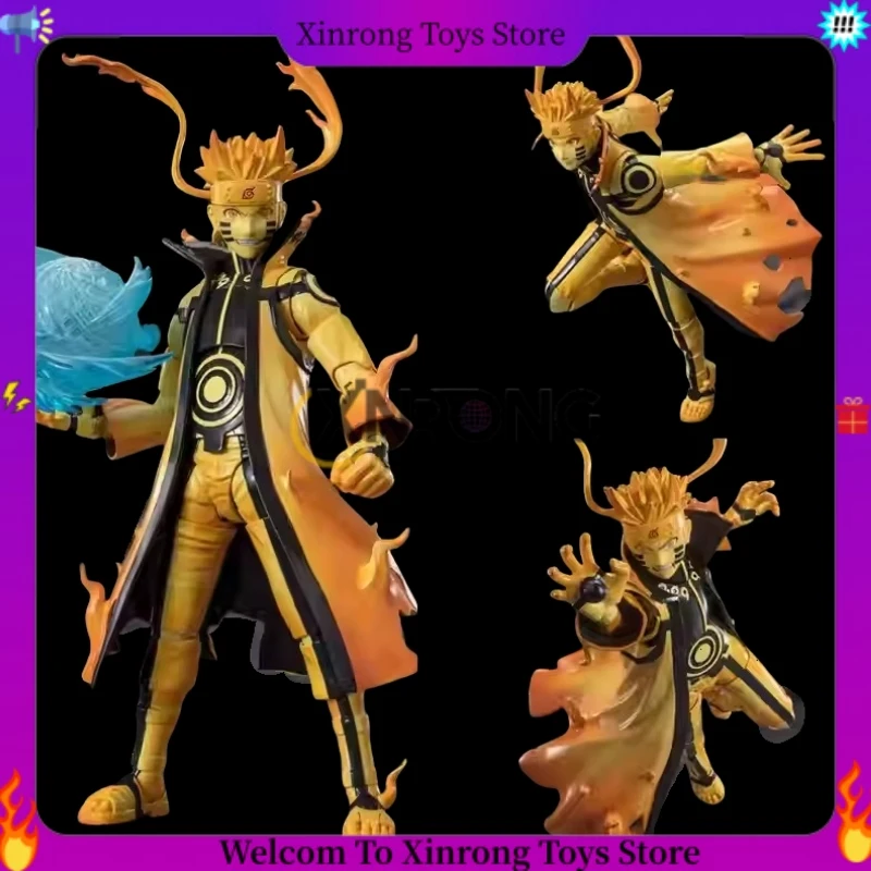 

16cm NARUTO Shippuden Action Figure SHF Uzumaki Naruto Kurama Figures Anime Rasengan Movable Model Toys Desktop Ornaments Gifts