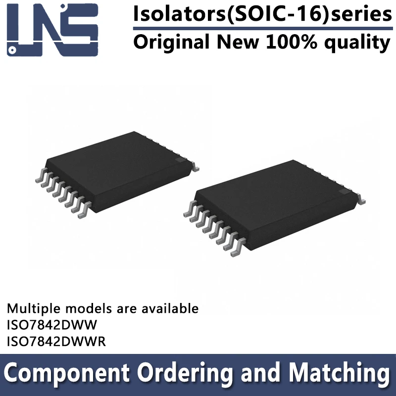 1PCS ISO7842DWW ISO7842DWWR DGTL ISO 5700VRMS 4CH GP SOIC-16 14.00mm Isolators