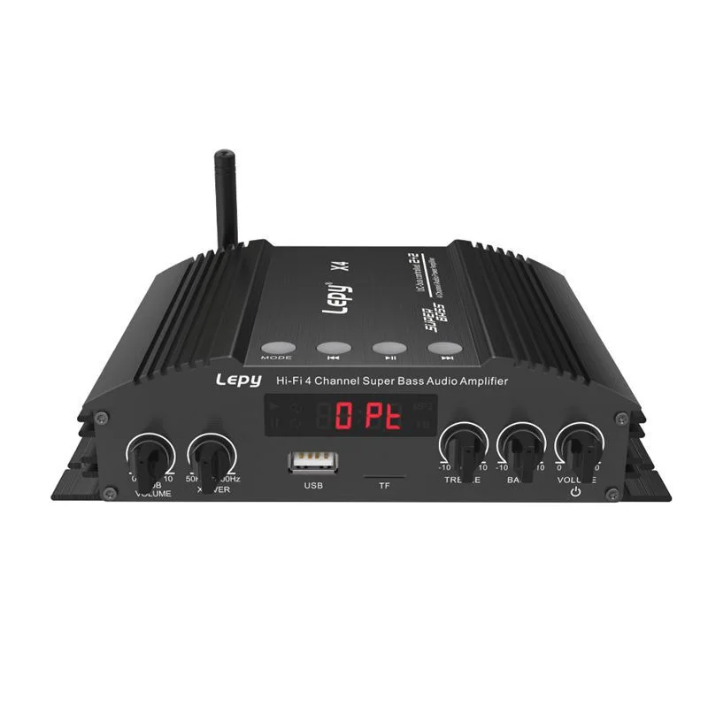 LEPY X4 Bluetooth HI-FI 4 Channel Super Bass Audio Amplifier Support Coaxial Optical Input USB TF Lossless Music Out