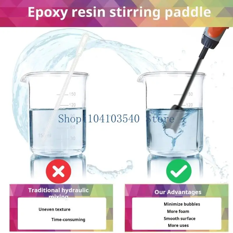02DC 8Pcs High Efficiency Paint Mixer Sticks Mixing Paddle For DIY Projects And Professional Use Plastic Construction