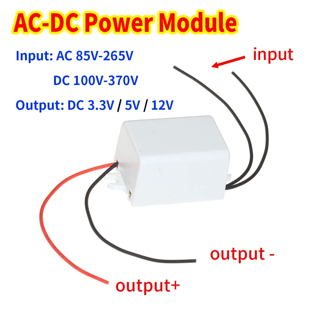 AC-DC DC-DC AC 110V 220V 230V To DC 3.3V 5V 12V 4.8W Power Supply Module Mini Buck Converter Led Isolated Voltage Stabilized