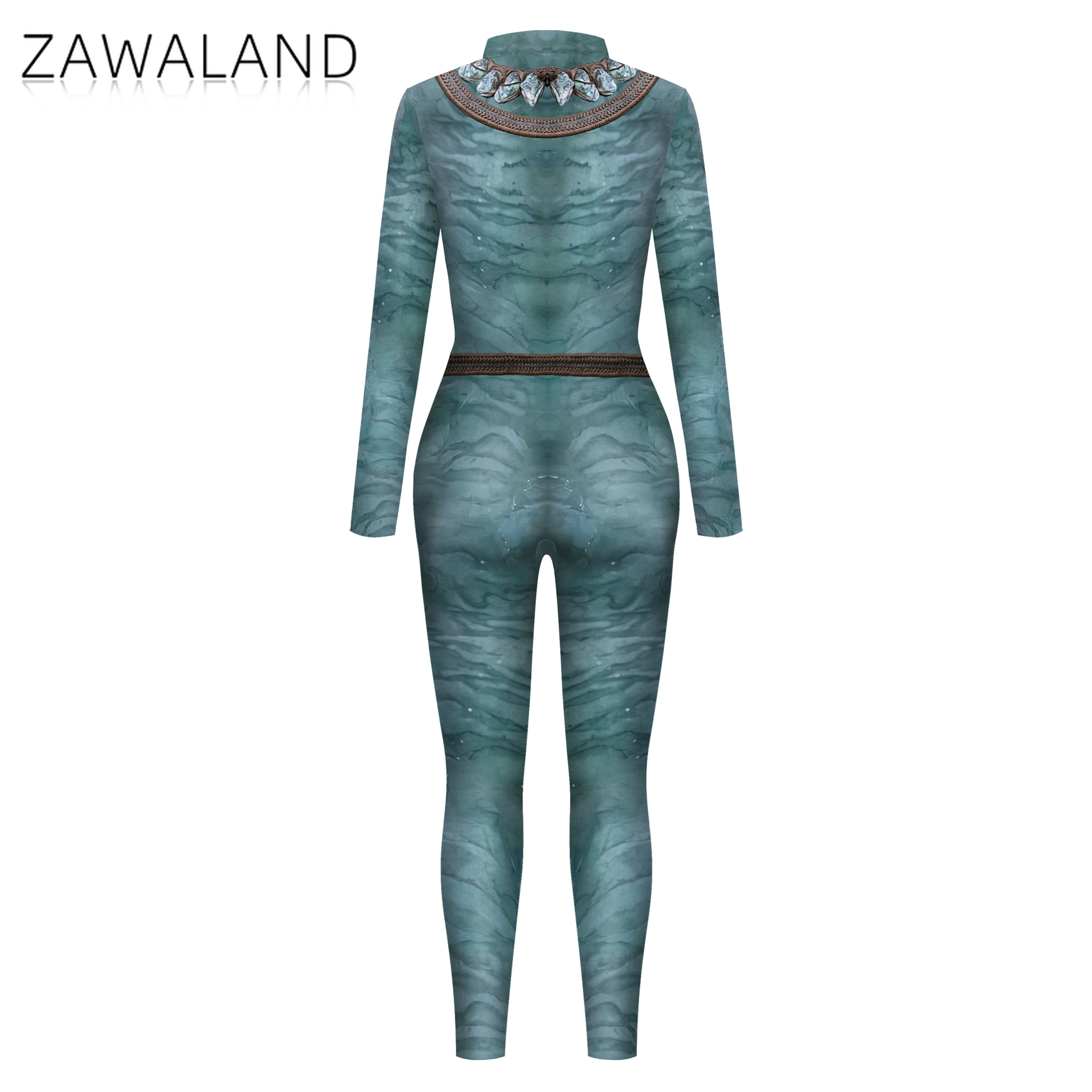 Costumi Cosplay Avatar Halloween Hero Stampa 3D Tuta per uomo Cerniera frontale Manica lunga Tuta Carnevale Party Outfit