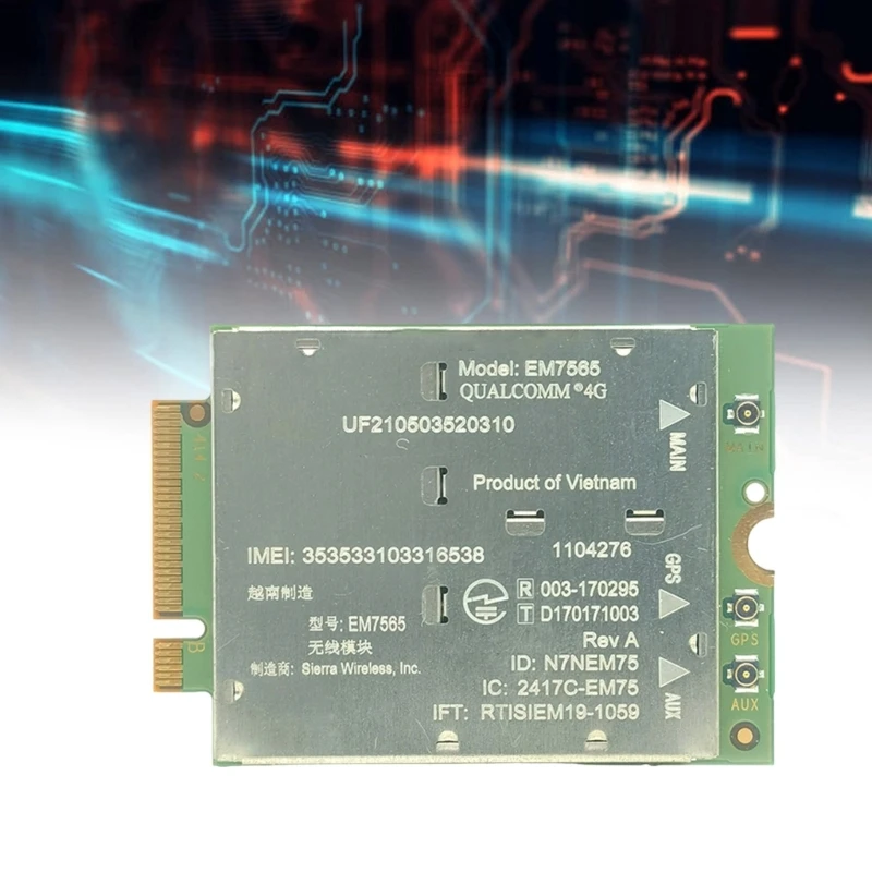 CAT12 600MBPS NGFFS 모듈 CAT12 NGFFS 모듈 CAT12 무선 EM7565 4G LTE 모듈
