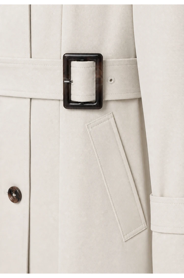 K2536W 50% Baumwolle Windbreaker Luxus Damenbekleidung Herbst Damen Langer Trenchcoat – Detail 12