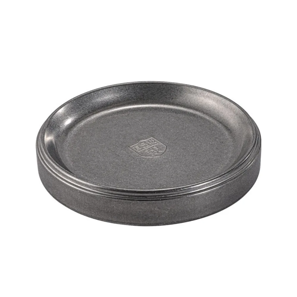 

304 Stainless Steel Round Dining Plate Thickened Stackable Barbecue Tray Reusable Retro Storage Tray Kitchen Organizer