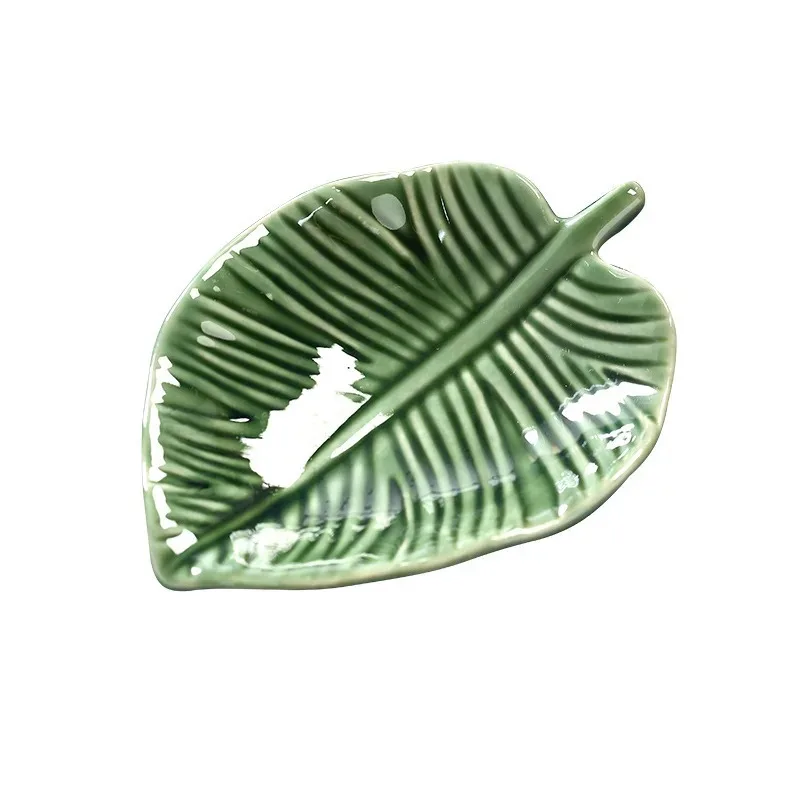

Leaf Fruit Tray Nordic Ceramic Jewelry Tray Wind Dinner Tray Nordic