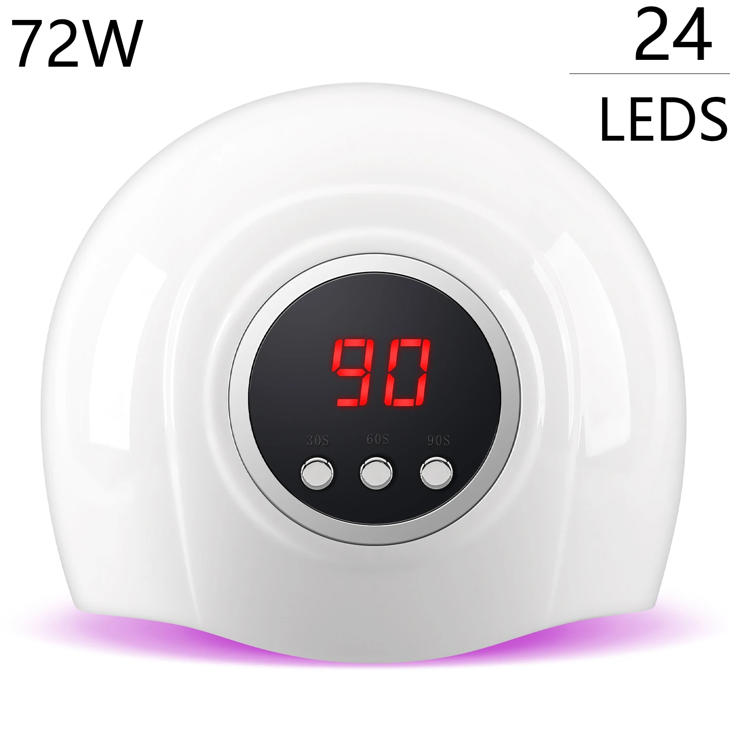 Lampada per unghie a LED UV da 72W 24LED asciuga unghie professionale con 3 impostazioni del Timer sensore automatico per la casa e il salone a