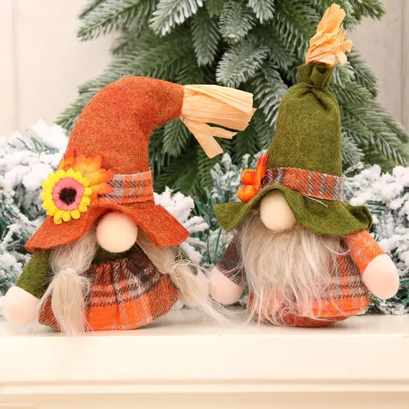 Fall Gnome Autumn Gnome Pumpkin Sunflower Swedish Dwarf Thanksgiving Day Ornaments Nordic Gnome Land God Old Man Christmas Decor