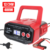 Car Battery Chargers 400W High Power 24V/15A 12V/30A Output Smart Pulse Repair For Boat Truck Motorcycle For Lead Acid Batteries