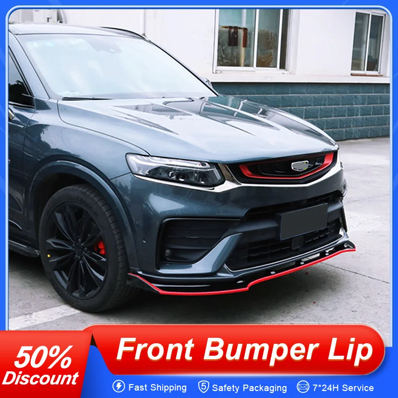 

For Geely Tugella Xingyue FY11 2019 20 11 Car Front Bumper Lip Splitter Spoiler Diffuser Guard Bodykit Tuning Accessories Parts