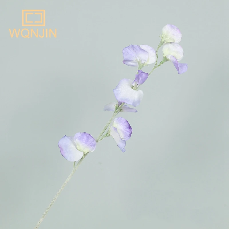 Simulation Beflockung Erbse Blumenstrauß Hause Wohnzimmer Tischdekoration Blume Hochzeit Arrangement Künstliche Blume Gefälschte Pflanze – Detail 8