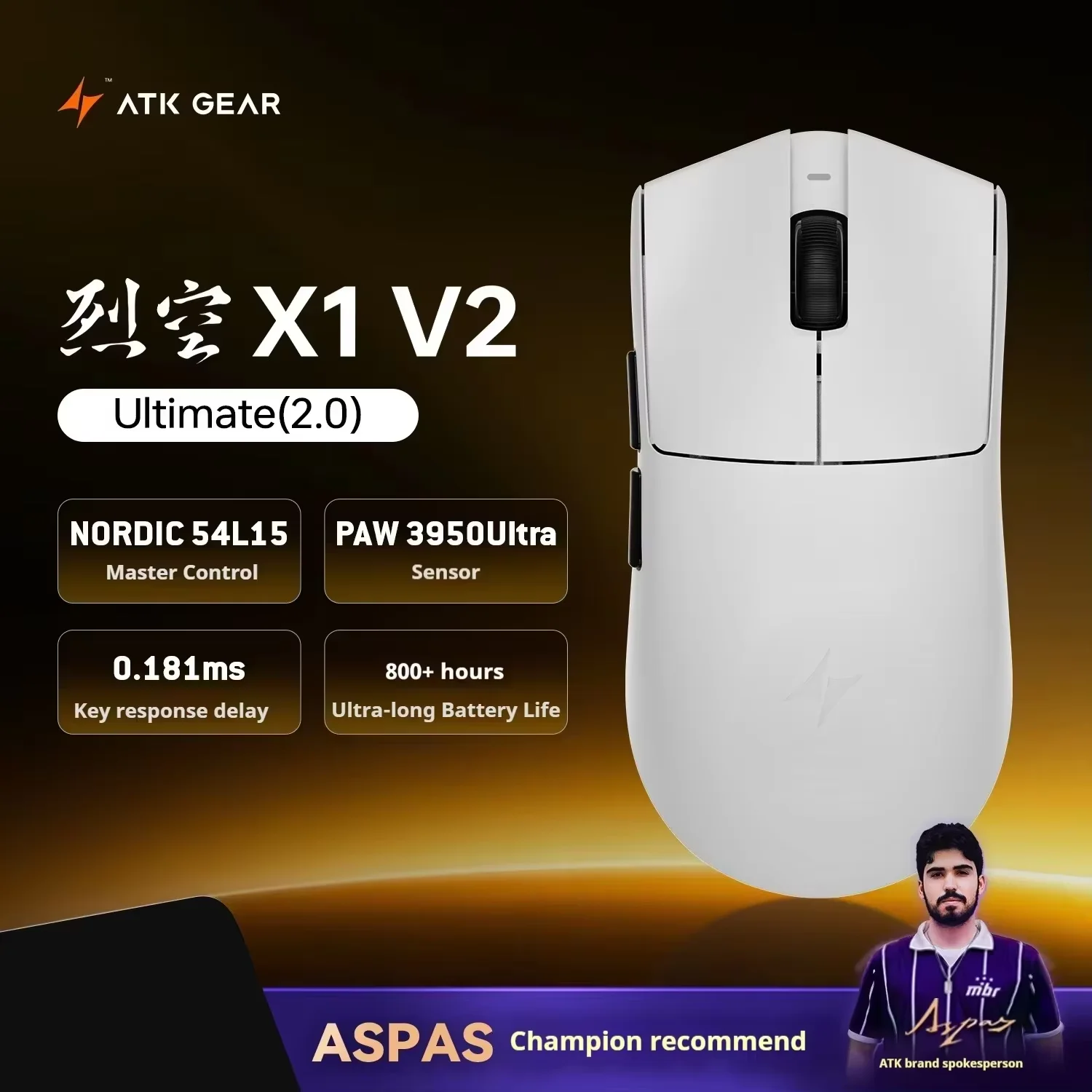 ATK X1 V2 Wireless Gaming Mouse 8K Hz RGB