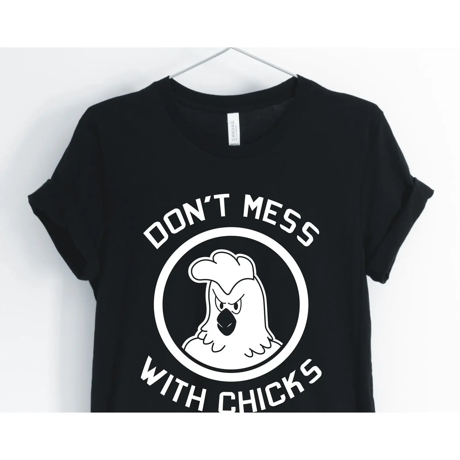 Chicken T Shirt Mom Clothing Don't Mess With Chicks Lovers s Women's vintage Washed streetwear Comfortable Stylish Unisex