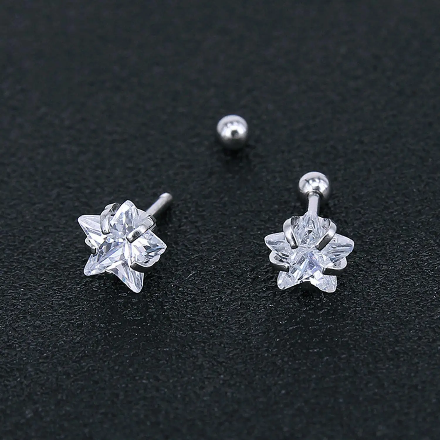 1 زوج أزياء بسيطة الفولاذ المقاوم للصدأ الأقراط النوم دوامة الأذن العظام أقراط السيدات حزب المجوهرات