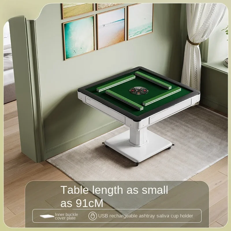 Small Mini Mahjong Machine Automatic Household Minimalist Folding Dining Table Dual-Use Roller Coaster Mahjong Table Bass