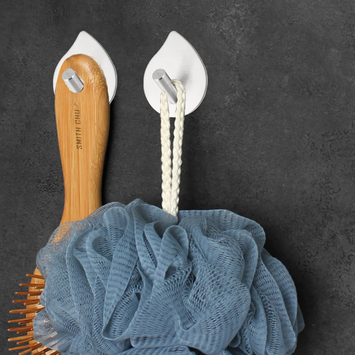 

4Pcs Stainless Steel Hooks Strong Adhesive Over Door Hanging Rack No Scratch for Bedroom Kitchen Bathroom Storage