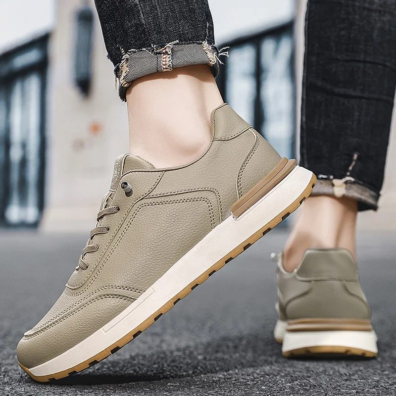 

Brown Men's Casual Shoes Breathable Retro Flat Shoes Men Lace-up Trainers Outdoor Sneakers Zapatillas Hombre Botas Para Hombre