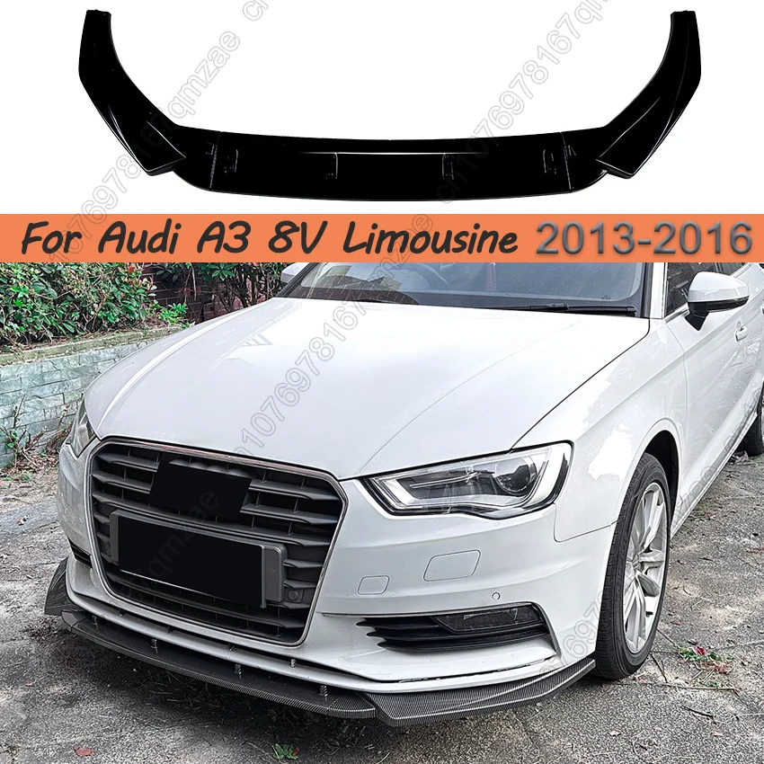 

Для Audi A3 8V Limousine Standard Edition 2013-2016 TDI TFSI автомобильный передний нижний бампер, спойлер, сплиттер, диффузор, дефлектор, защита