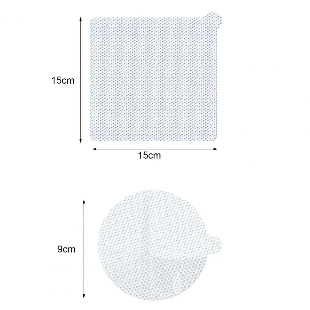 12Pcs Reliable Drain Cover Easy Installation Waterproof Adhesive Traceless Round/Square Drain Cover