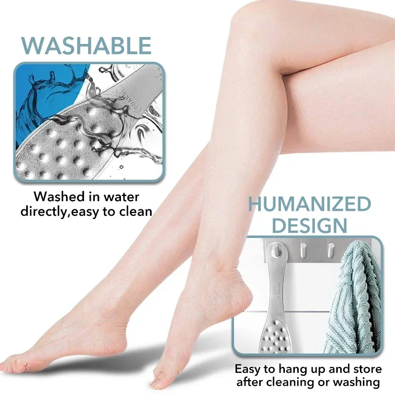 Double Sided Stainless Steel Foot File Foot Rasp Heel Scraper Dead Skin Callus Remover Feet Scrubber Pedicure Foot Care Tools