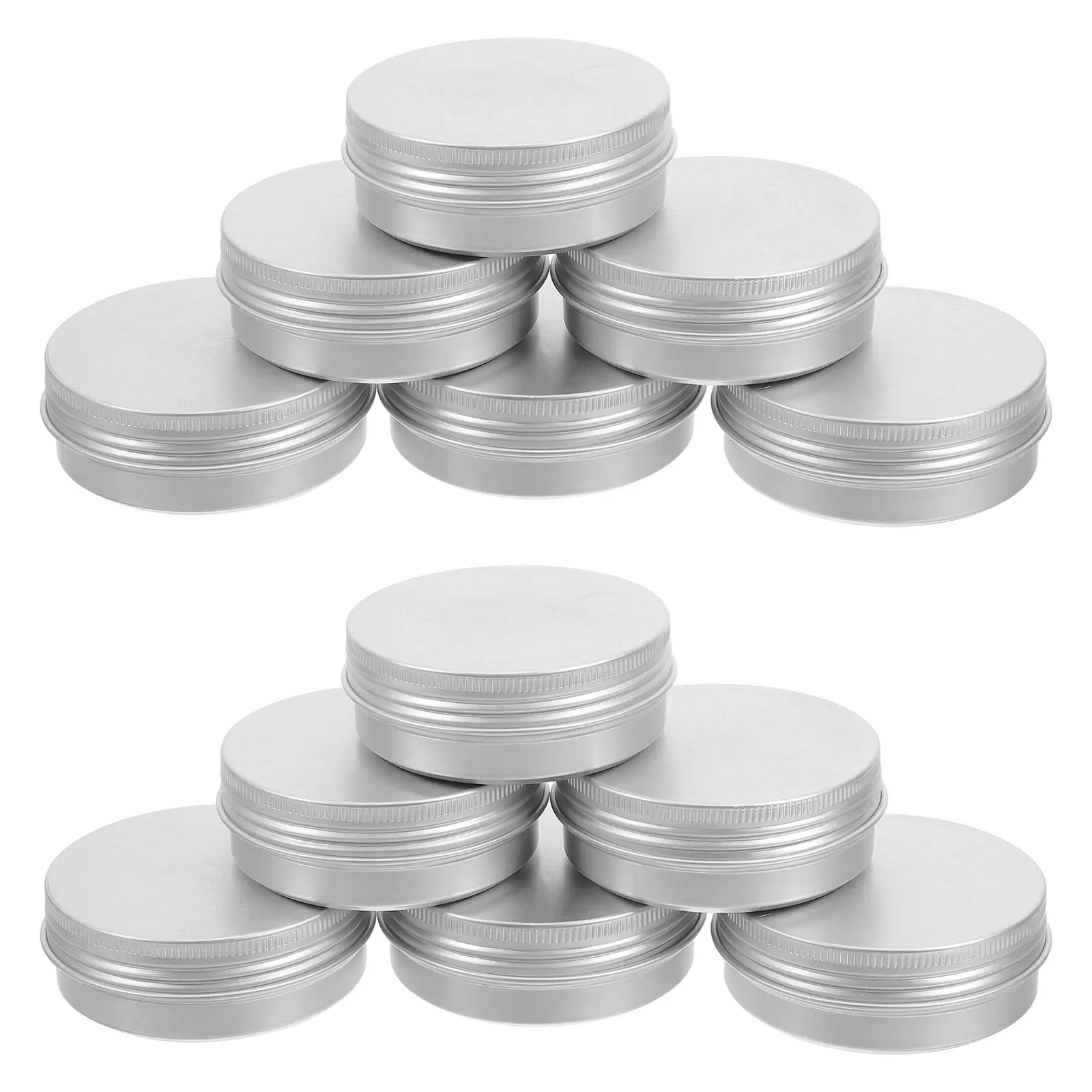 

24pc Aluminum Box Small Jars with Lids Travel Cream Tin Containers for Lip Balm Lotions Ointments Portable