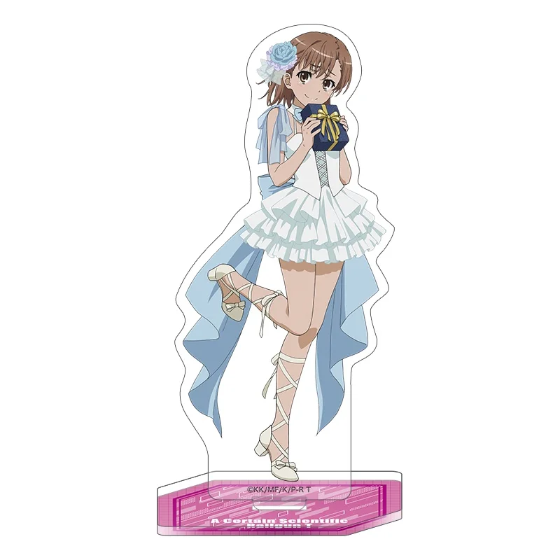 A Certain Scientific Railgun Anime Mikoto Misaka Acrylic Figure Stand Keychain Cosplay Prop Decor Cartoons Gifts 15cm